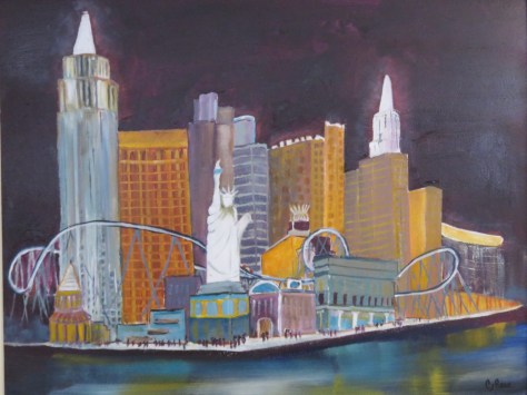 Las Vegas nocturne painting